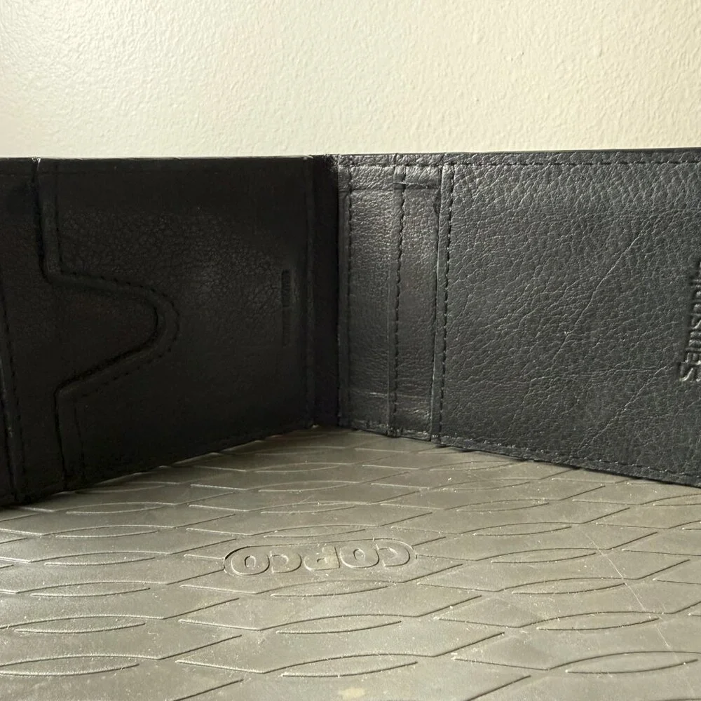 Leather Card Case Wallet w/ Money Clip